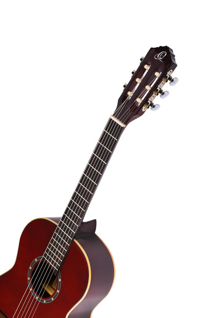 R121-3/4, table épicéa, fond & éclisses acajou, manche acajou (sillet 45 mm), housse, bordeaux brillant