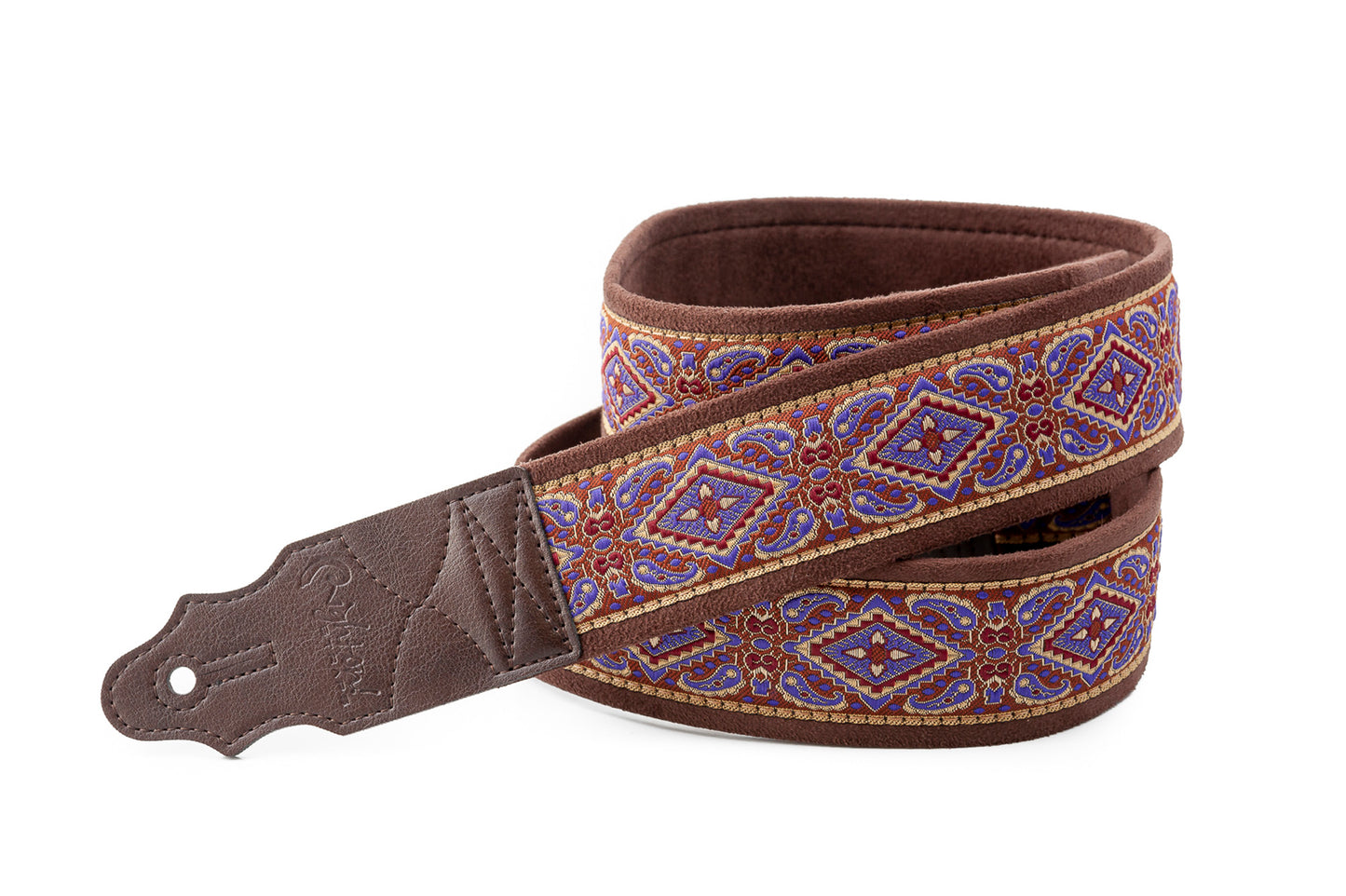 Courroie modèle MONTEREY, extérieur tissu, largeur 5 cm, longueur 90 à 150 cm, violet