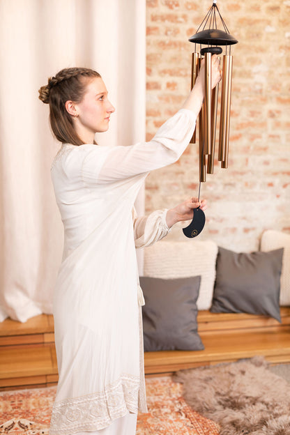 CHIMES SONIC ENERGY MOON 32", BRONZE