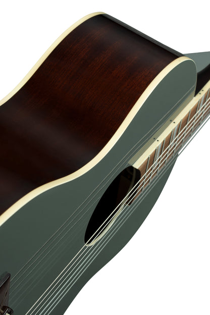 RRA-PLT, forme Parlor, table épicéa, fond & éclisses acajou, sillet 52 mm, housse assortie, platinium brillant