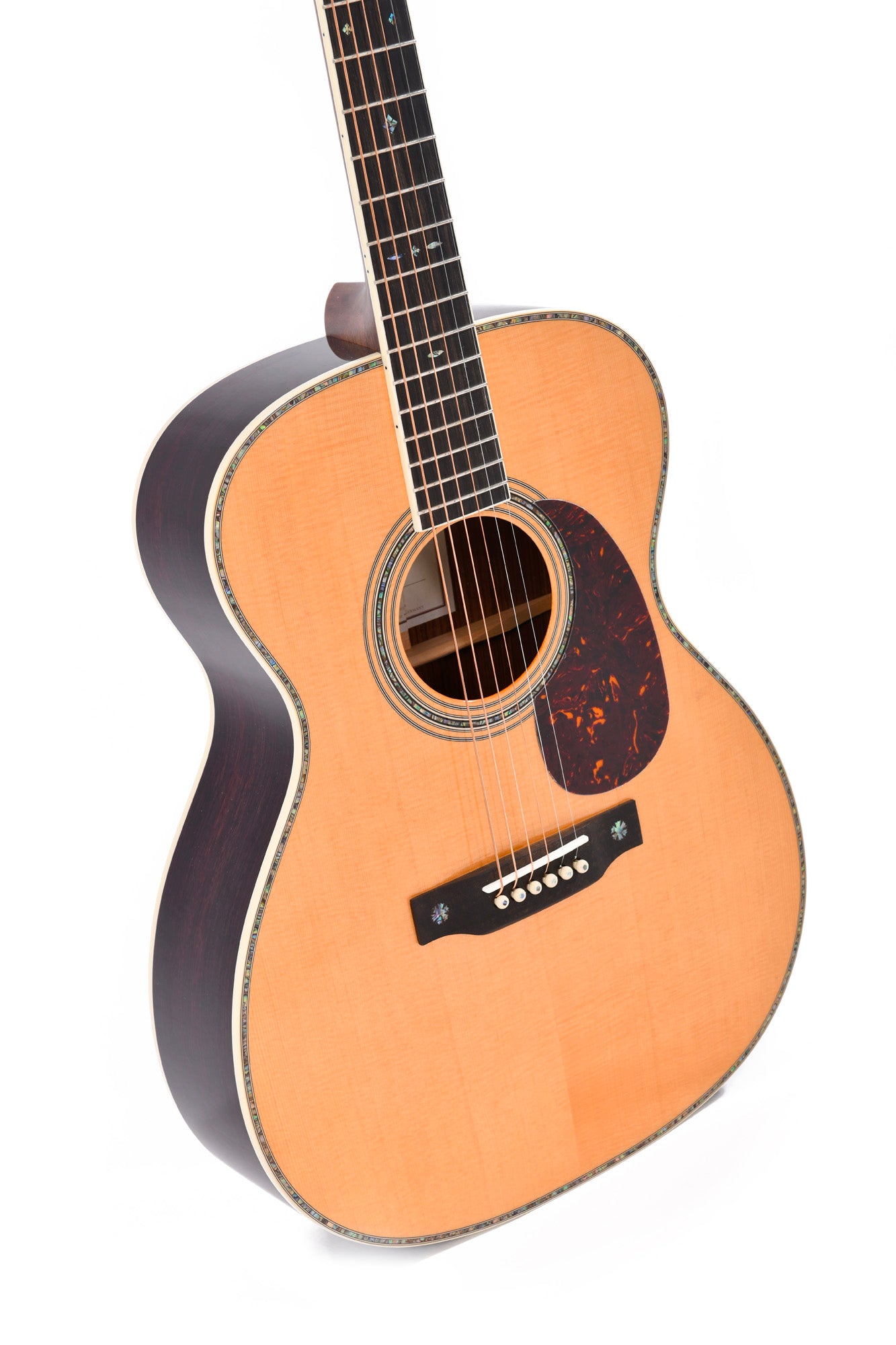 Modèle S000R-41SP, série Custom, Forme 000, table épicéa massif, f/e palissandre massif, touche ébène, soft case, nat. brillant