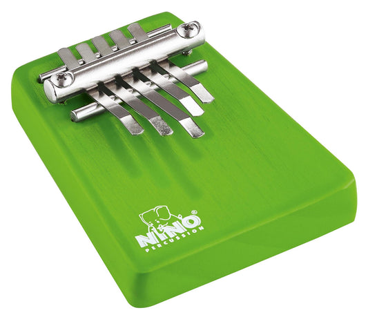 Kalimba, corps en pin, 5 notes, vert