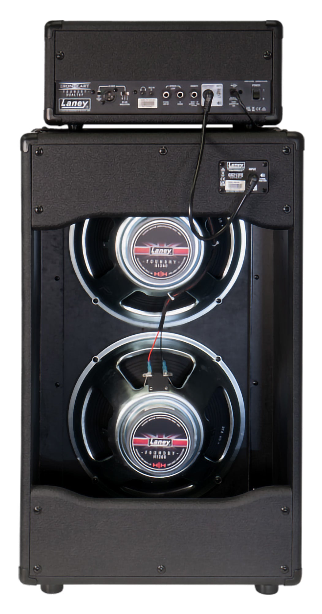 Ensemble comprenant un ampli IRF-DUALTOP 60W et une enceinte 2x 12", livré avec câble HP