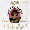 La Bella LB100 ukelele snarenset