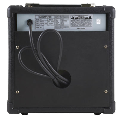 Ampli basse électrique 10W, HP 1x 6,5", 1 canal avec contrôle de Gain"Vintage", EQ 2 bandes, finition noir