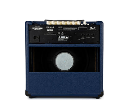 Ampli guitare 30W, 1x 10", 2 canaux, égaliseur 3 bandes, réverb, entrée Bluetooth, entrée CD/MP3 mini-Jack, bleu