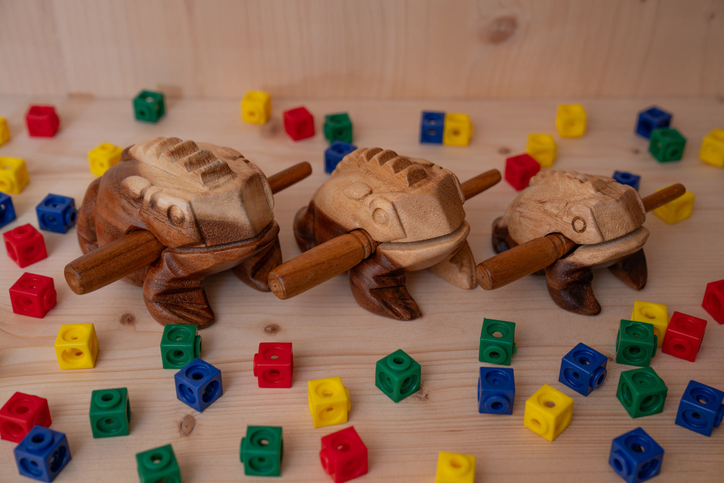 Güiro grenouille bois Medium NINO avec mailloche bois