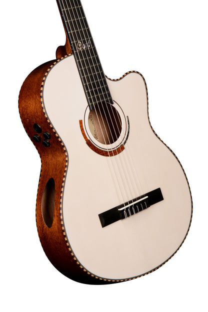 SOLENCANTO WB, forme Classique, épicéa Engelman massif, f/e acajou massif, EQ Fishman Flex Blend, naturel brillant