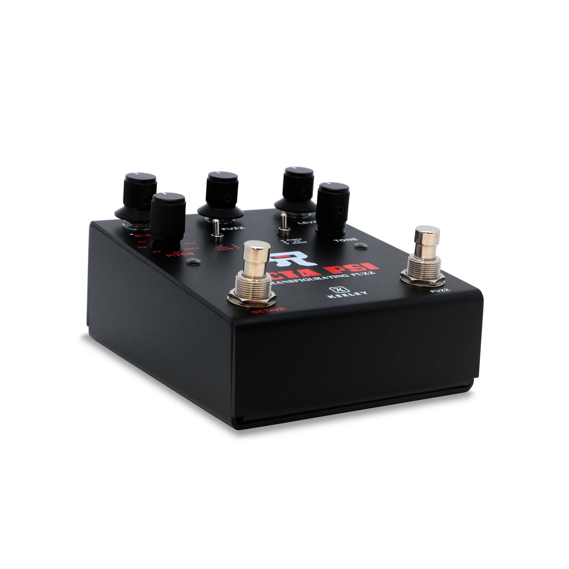 Pédale OCTA PSI, octaver et pitch-shifter combiné à un fuzz analogique, noir