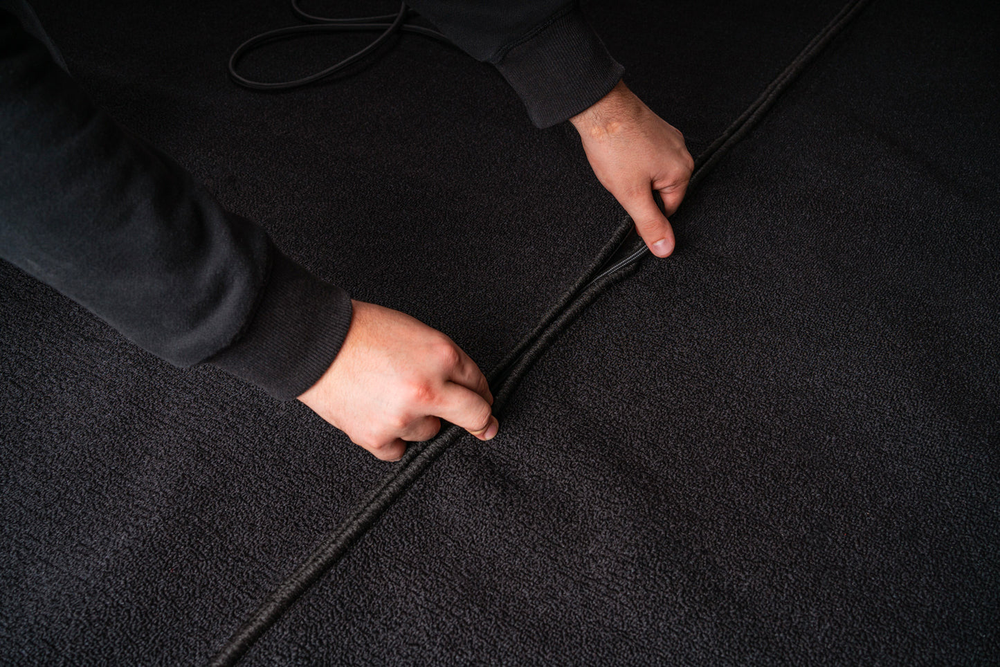 TAPIS BATTERIE MEINL 200 x 200 CM, NOIR/BLANC LARGE