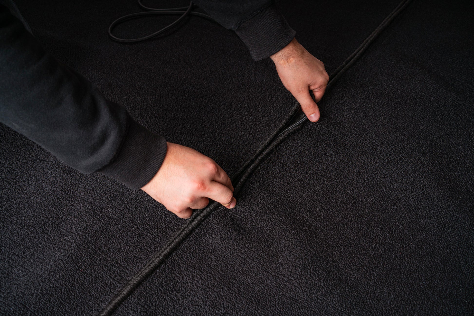 TAPIS BATTERIE MEINL 200 x 200 CM, NOIR/BLANC LARGE
