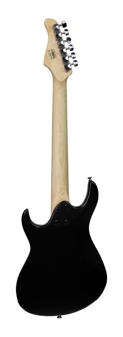 G100 Junior, diapason 22.75", corps meranti, touche jatoba, 3 micros simples, chevalet fixe, noir pores ouverts