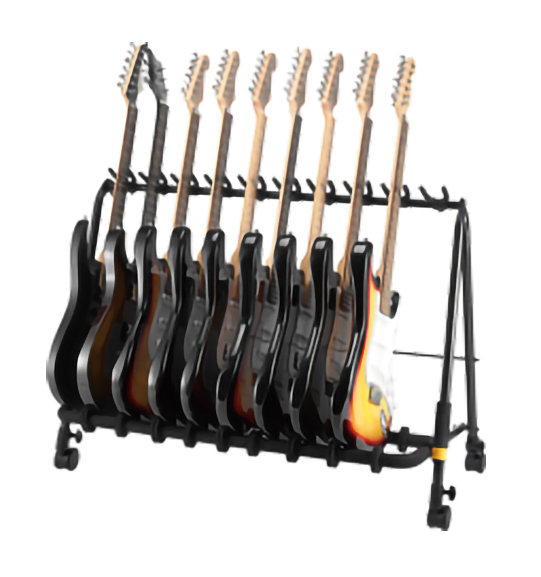 Rack 5 guitares, idéal pour la scène, mise en place et transport faciles, roulettes, 4.4 kg