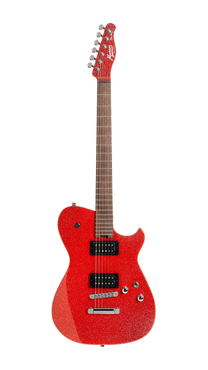 MBM-2H, signature Matt Bellamy, corps tilleul, manche érable, micros,"Kill" bouton, rouge pailleté