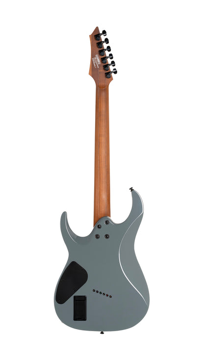 X700 Mutility II, corps tilleul, manche érable torréfié et noyer, touche érable torréfié, micros Fishman Fluence, housse, gris