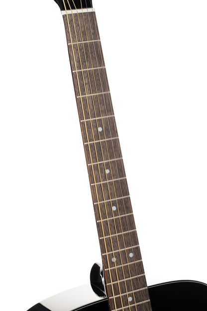 Earth 60, table épicéa massif, fond & éclisses acajou, touche laurier, noir brillant