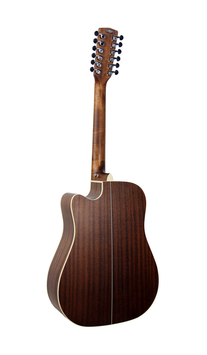 MR710F-12, table épicéa massif, f/e acajou, manche acajou, touche ovangkol, EQ Fishman Presys, 12 cordes, naturel satiné