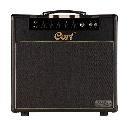 Ampli à lampes 15W, 1 x 12" Moollon G12-30M, préampli 3 x 12AX7, ampli 2 x EL84, boucle d'effet, poids: 17 kg, noir