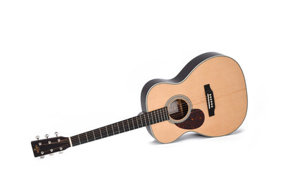 Modèle SOMR-28L, Orchestra Model, table épicéa massif, f/e palissandre massif, touche & chevalet ébène, soft case, gaucher