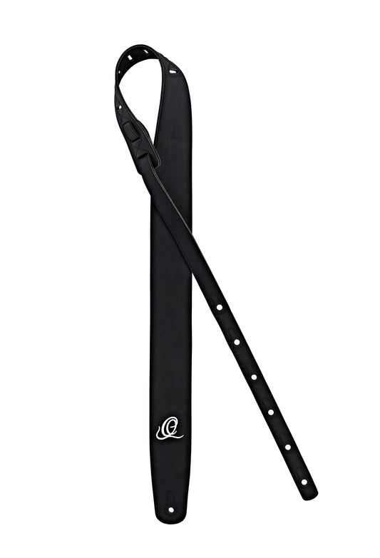 Courroie guitare, Vegan, PVC sans phtalate, 100% recyclable, largeur 6 cm, longueur jusqu'à 146 cm, noir