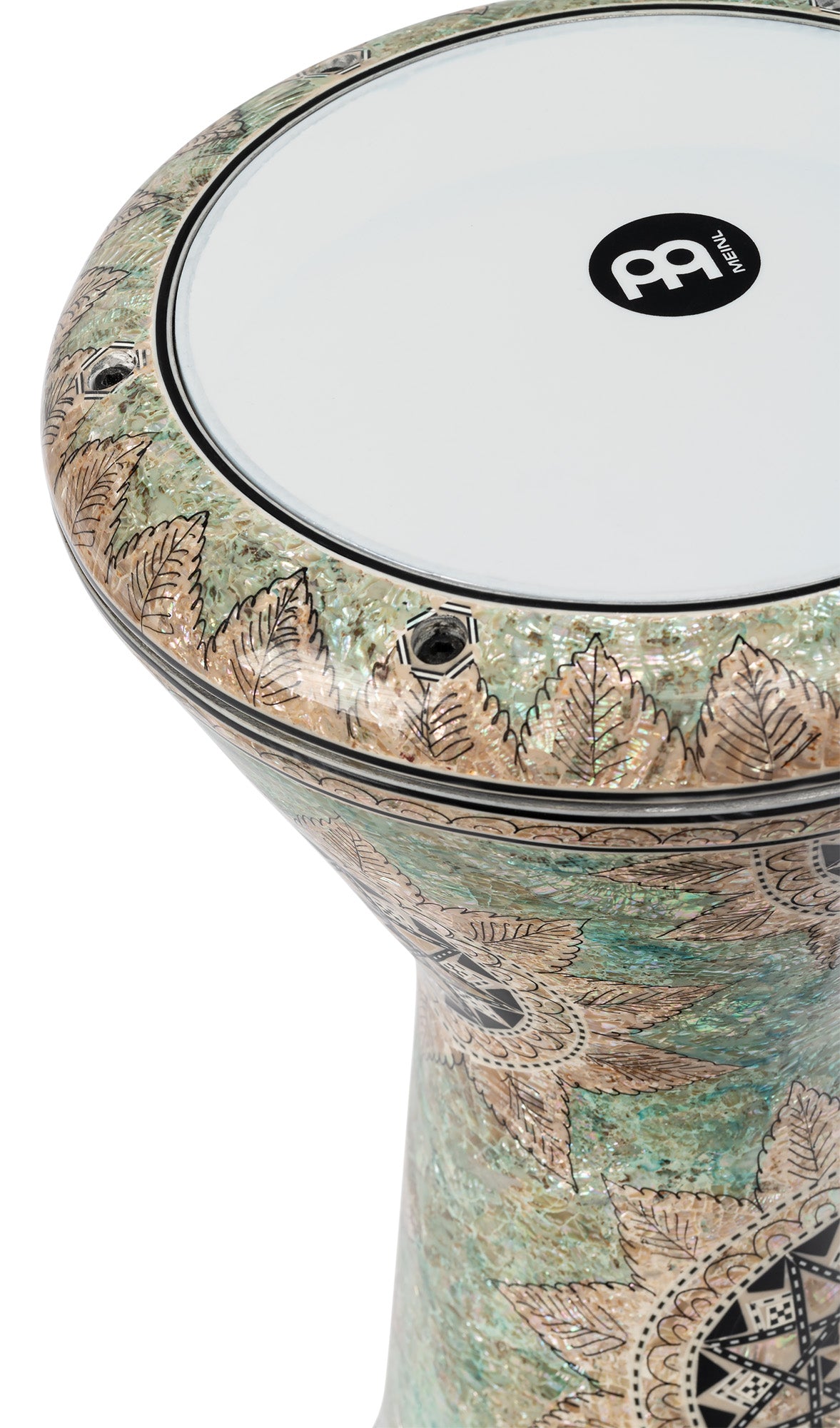 Doumbeck Egyptien Mosaik Queen Meinl Artisan 9" mosaïques incrustées white pearl