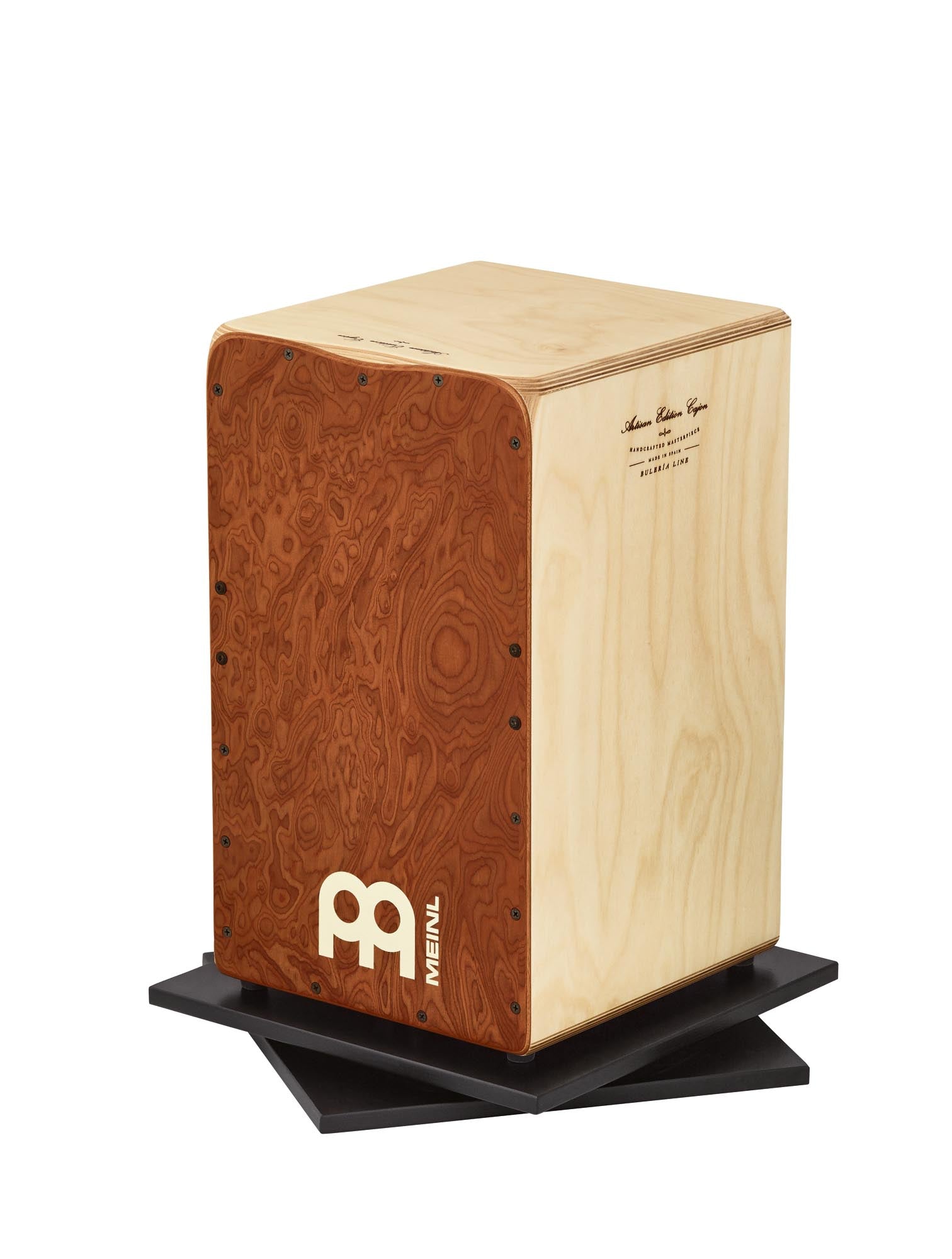 Pivoteur bouleau pour cajon, 35 x 35cm, rotation à 360°, stable et centré, noir