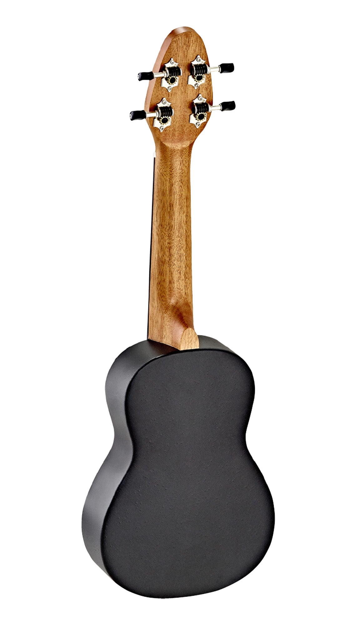 K2-TM, pack ukulélé Soprano, table agathis design"Totem", corps ABS galbé, manche okoumé, 12 frettes, accessoires