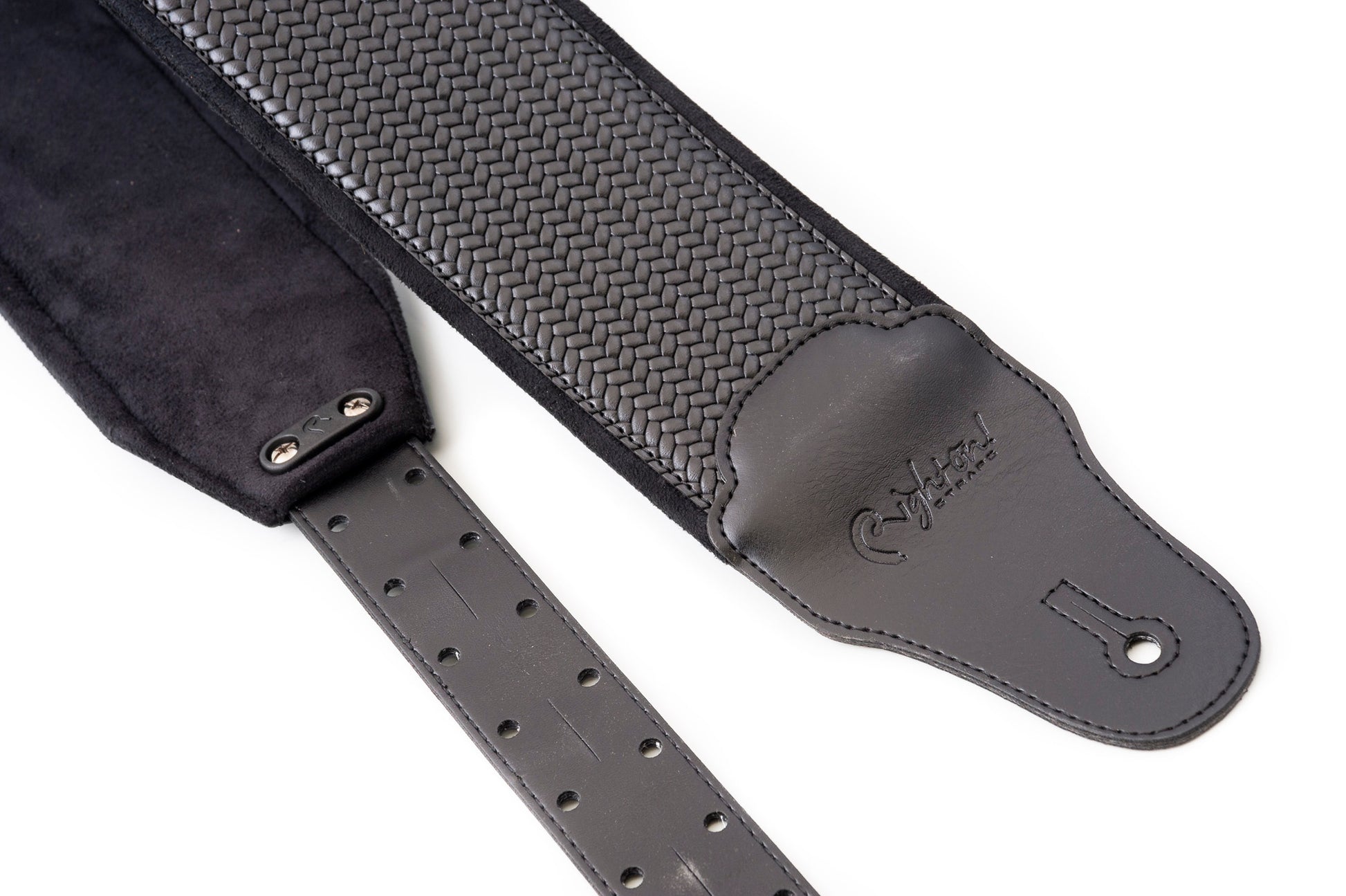 Courroie modèle B-BOND 80, extérieur synthétique, largeur 8 cm, longueur 95 à 150 cm, porte-médiators intégré, noir