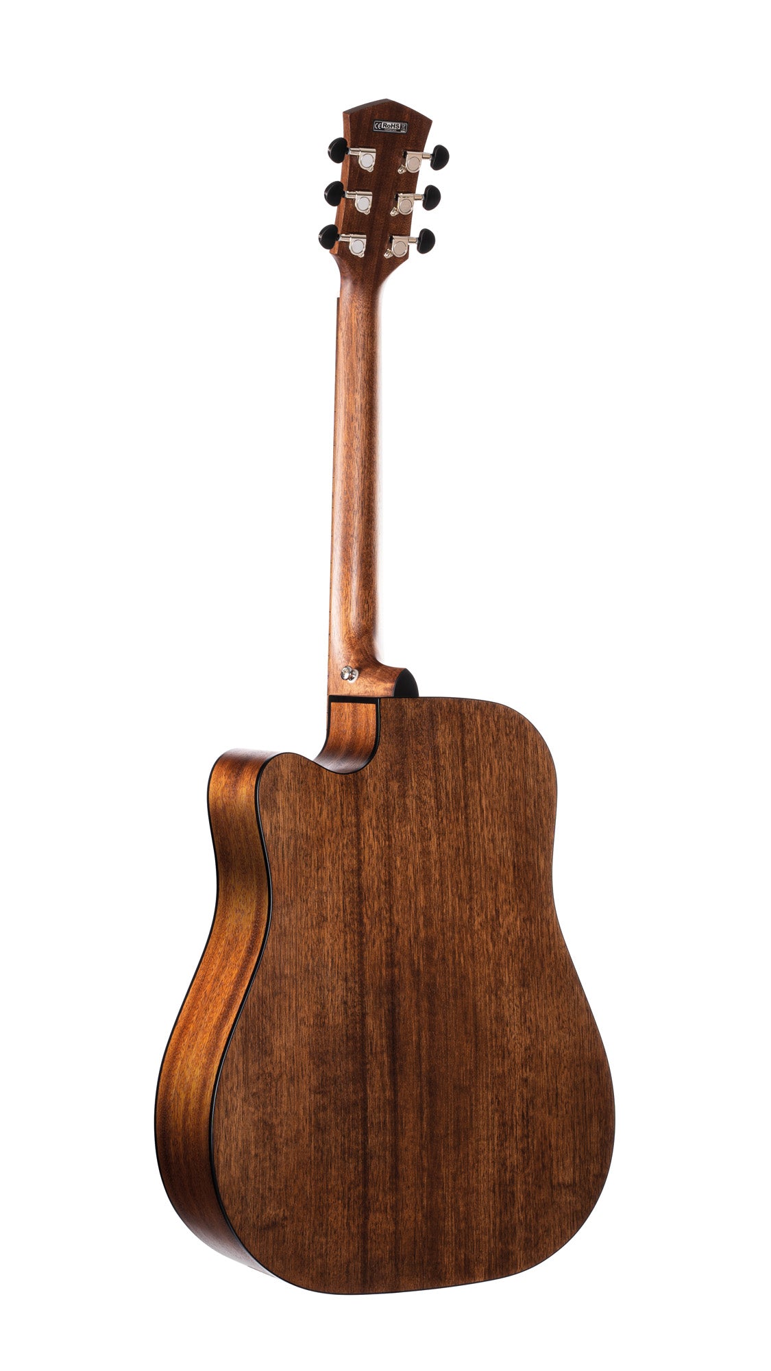 CORE-DC, forme Dreadnought, table acajou massif, f/e acajou massif, EQ Fishman Sonitone, soft case, noir dégradé pores ouverts