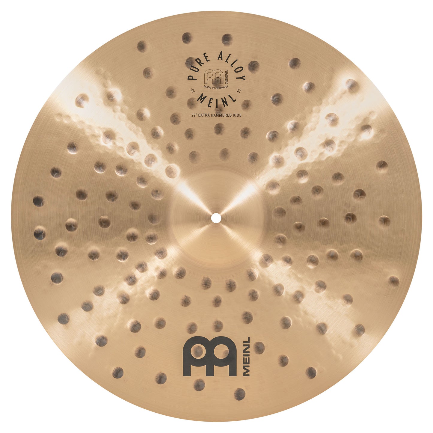 Ride 22" Extra Hammered Meinl Pure Alloy fini traditional martelé