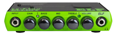 Tête amplifiée ultra compacte pour basse 200W RMS, EQ 3 bandes, sortie DI, sortie casque, housse, finition vert