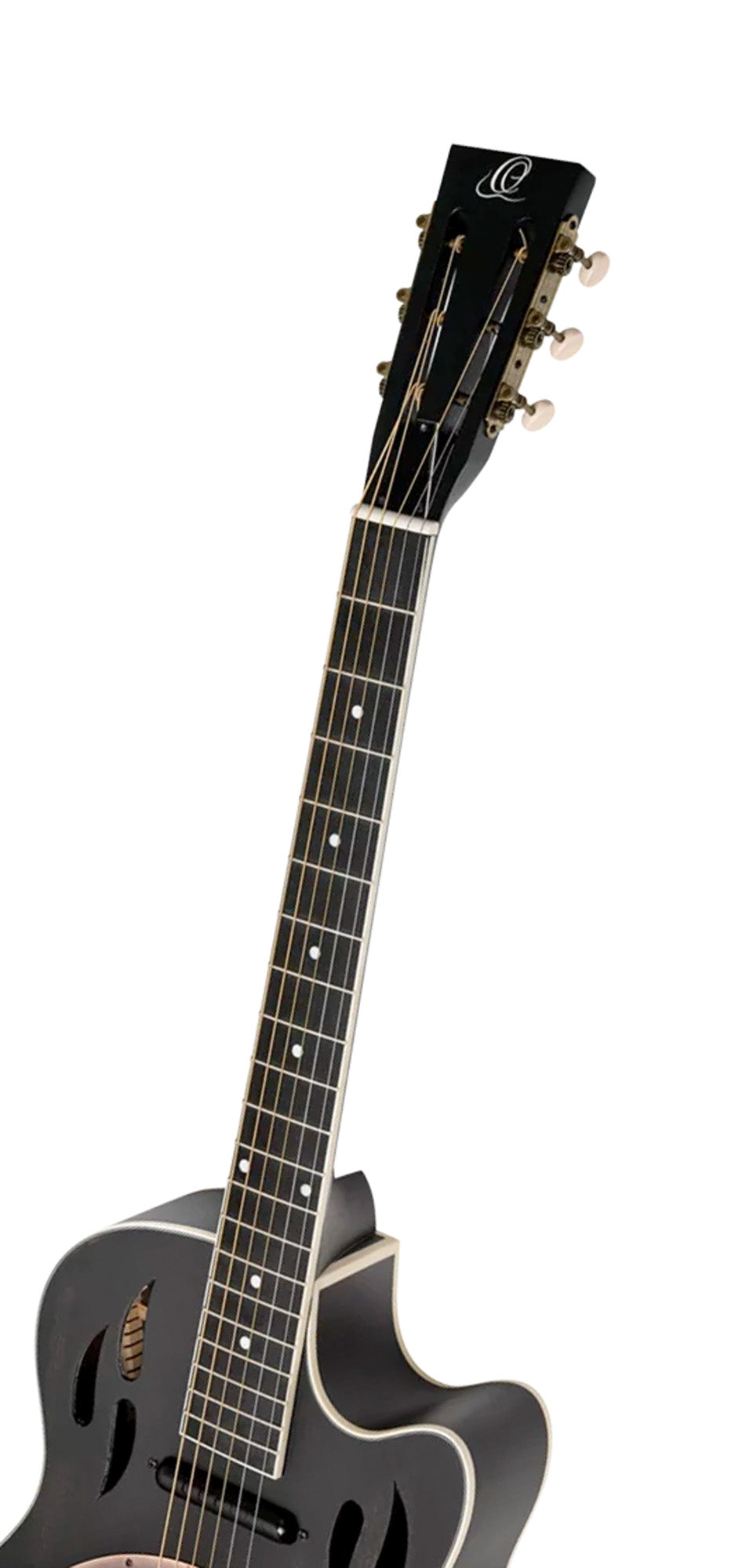 RRG40CE, pan coupé, table acajou, f/e acajou, manche acajou, touche blackwood, micro Lipstick, noir satiné