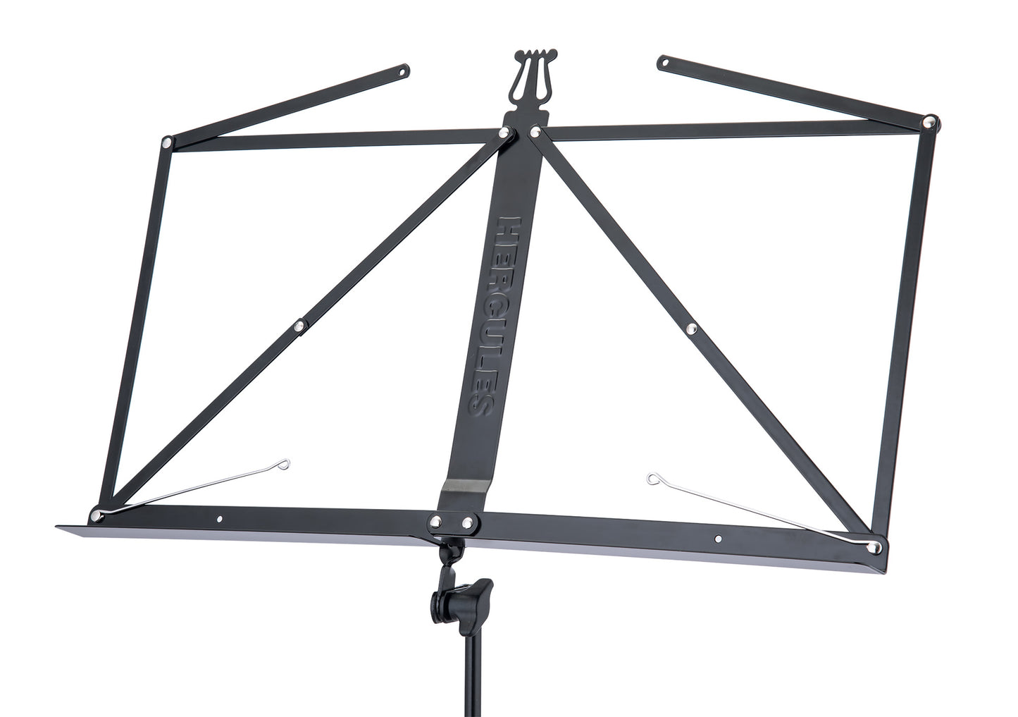 Pupitre pliant, 3 parties, avec housse de transport, plateau: 44 x 29 cm, hauteur: 60 - 120 cm, poids: 1.1 kg, noir et jaune