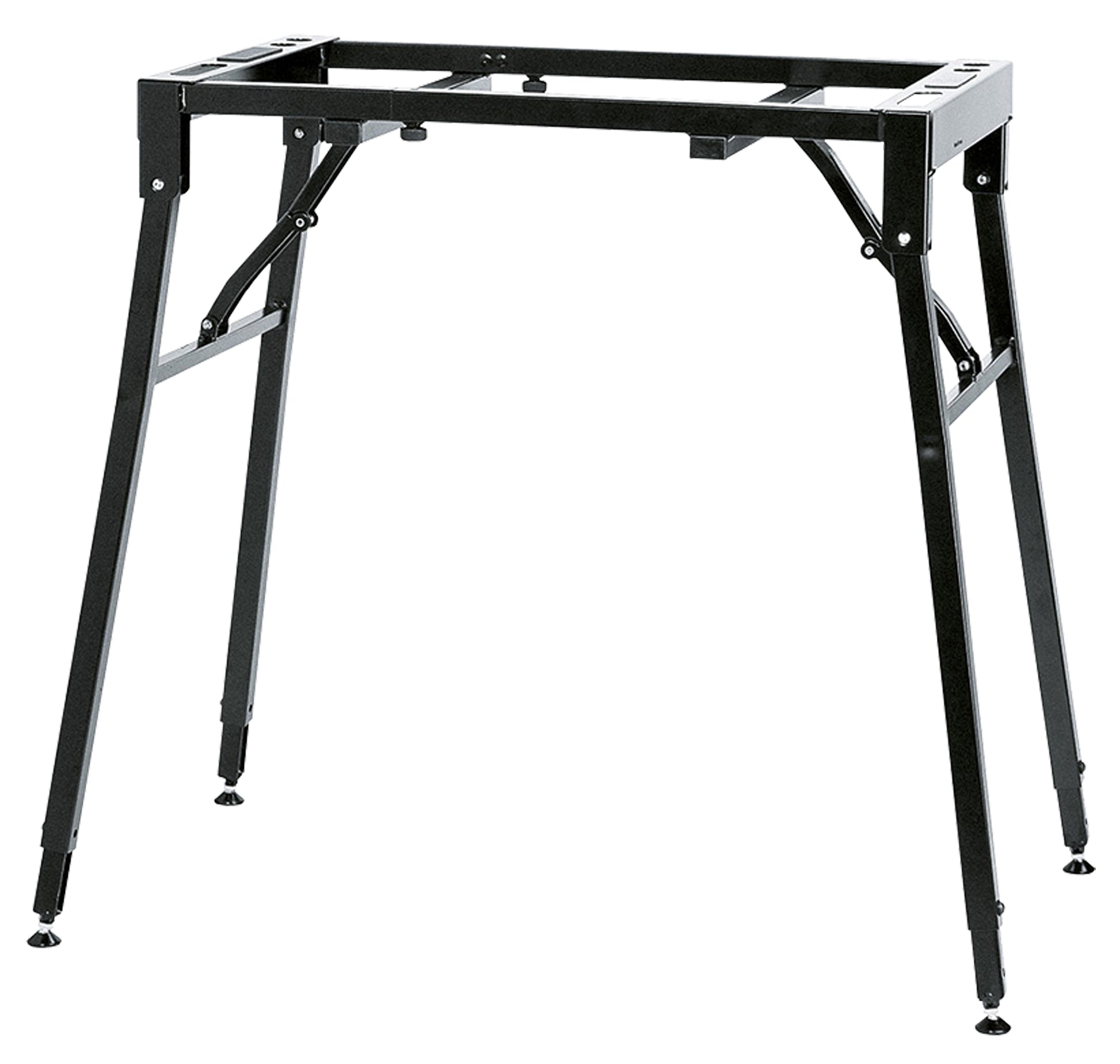 Support clavier style table, en acier, hauteur de 670 mm à 910 mm, poids supporté 80 kg, profondeur 395 mm, 9.3 kg, noir