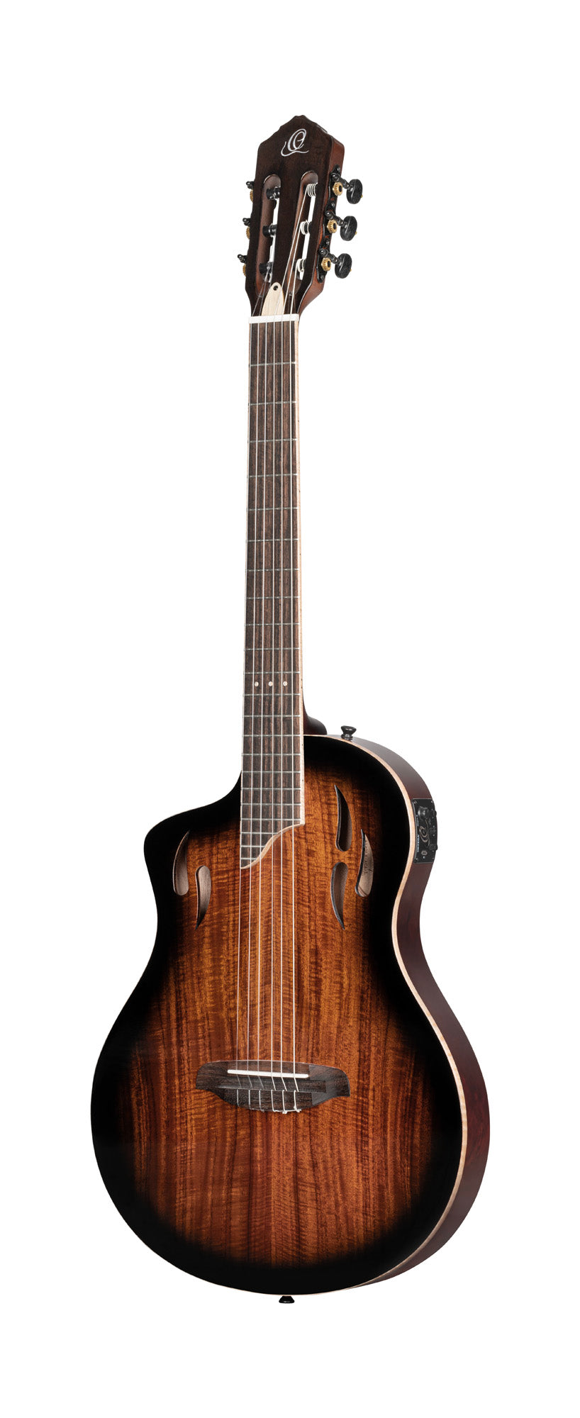 RTPDLX-ACA, modèle TourPlayer gaucher, EQ Magus X, corps okoumé, table acacia, sillet 48 mm, housse, dégradé brillant