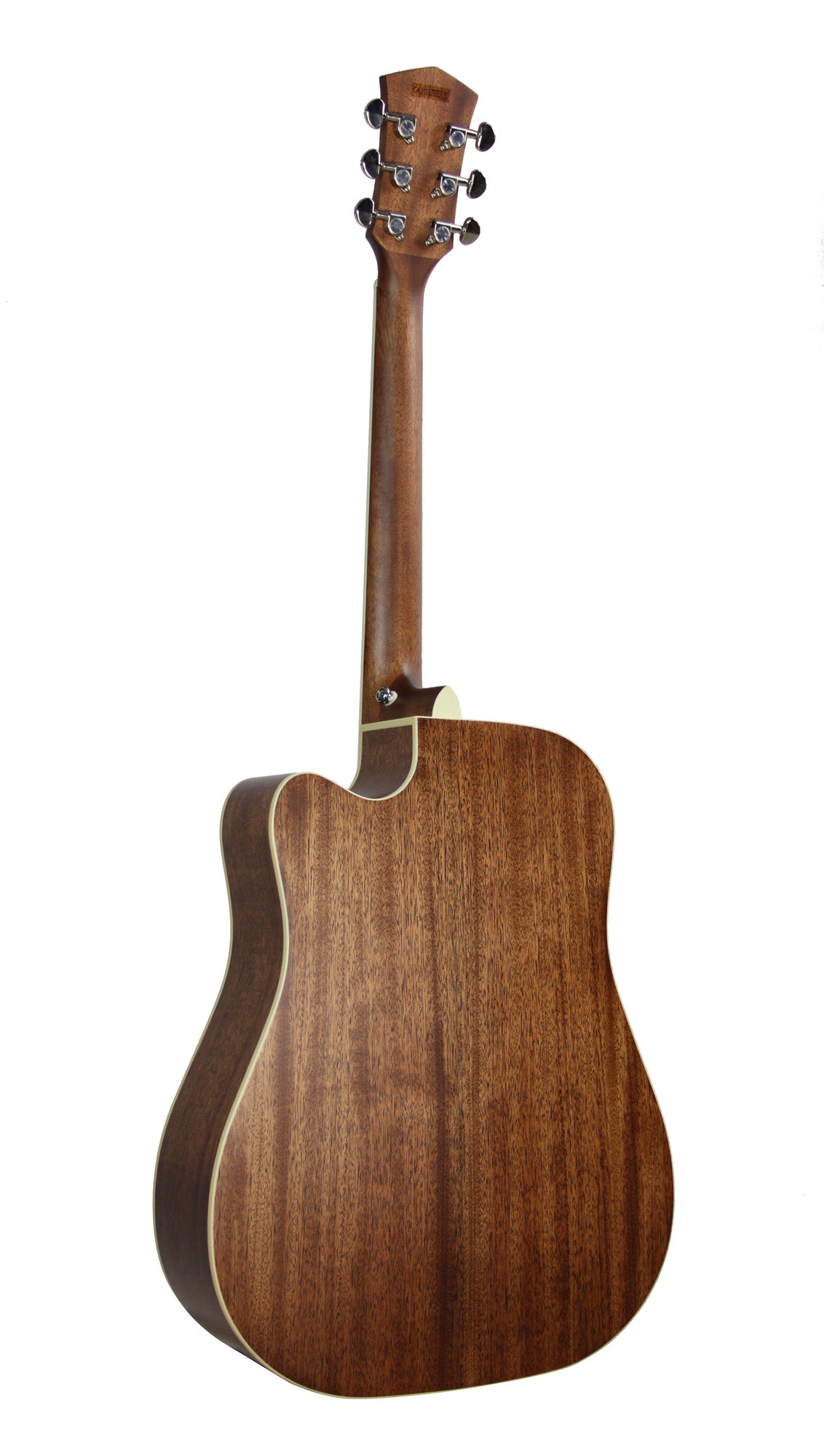 PURE-DC, forme Dreadnought pan coupé, table épicéa massif, f/e acajou massif, EQ Fishman Sonitone, housse, naturel satiné