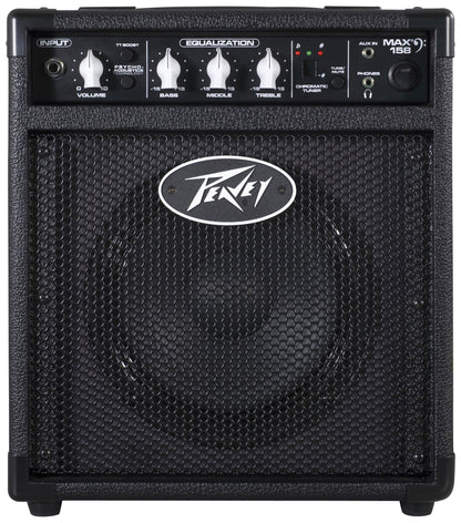 Ampli basse électrique 20W, HP 1x 8", EQ 3 bandes, entrée jack, entrée auxiliaire, finition noir