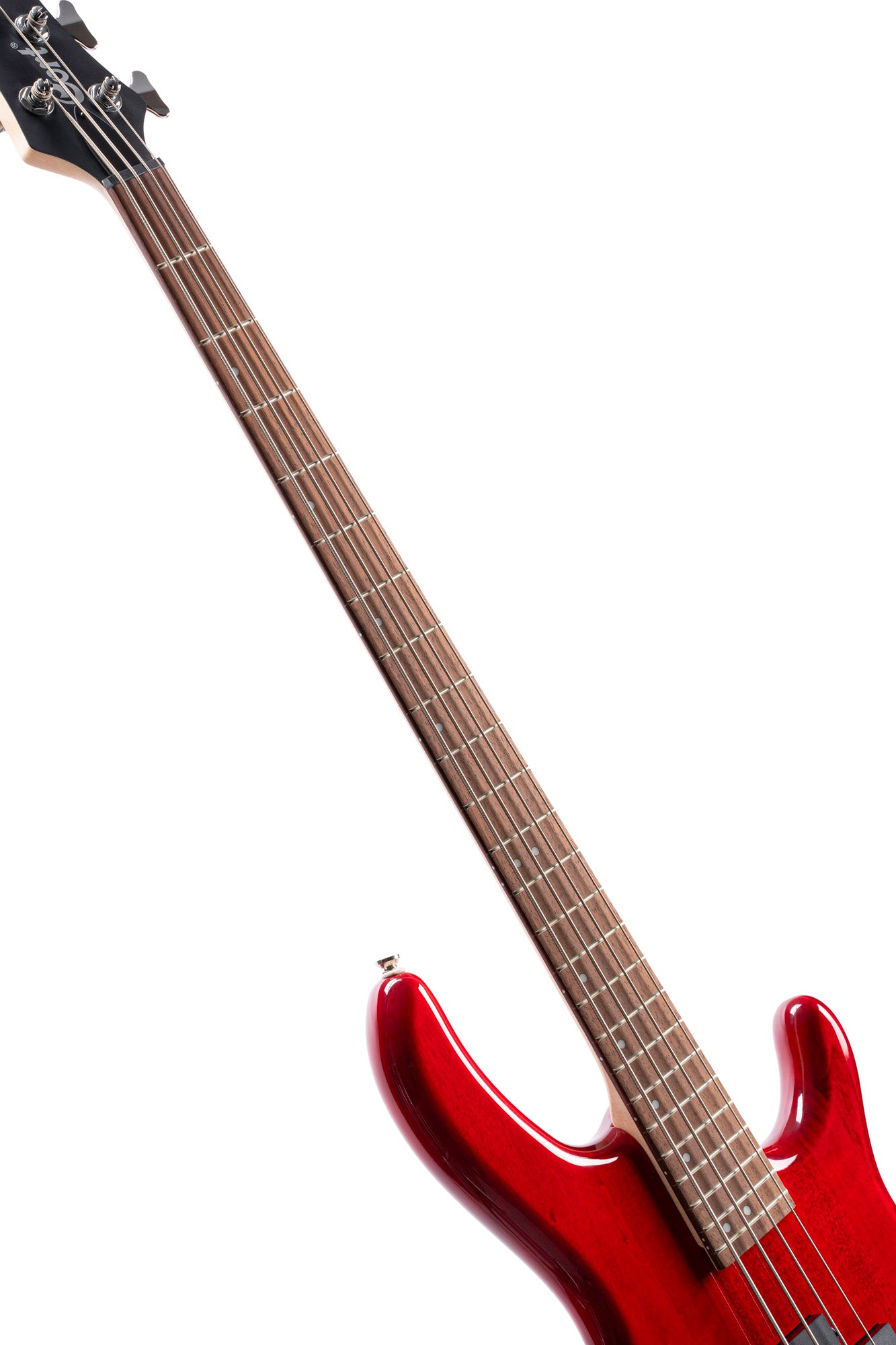 Action Plus, 4 cordes, corps peuplier, micros PJ Powersound, EQ active 2 bandes, rouge translucide