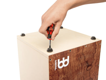 CAJON, KIT DELUXE COMPLET DE FABRICATION, TOUS LES OUTILS INCLUS, FAÇADE MAKE BURL, CORPS BOULEAU, 20.5 X 49 X 30.5CM, NATUREL