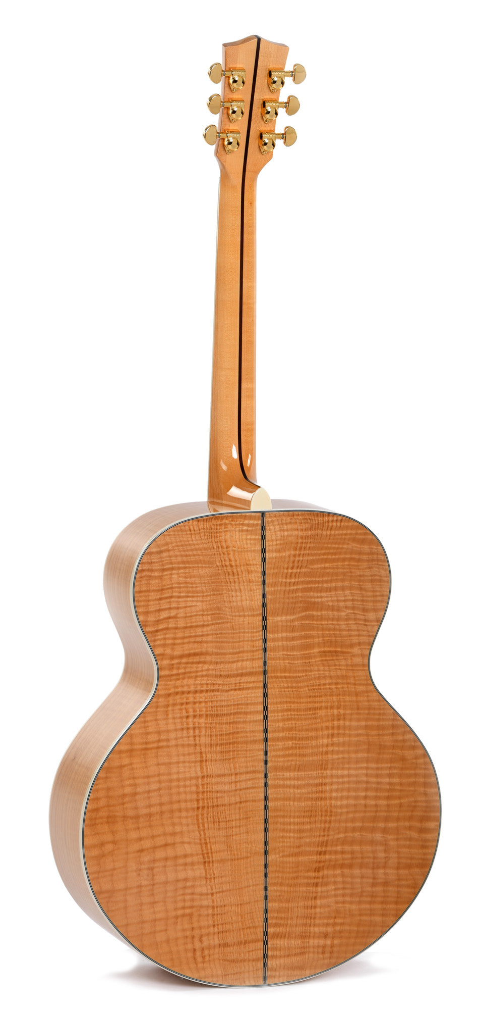 Modèle GJA-SG200-AN, Grand Jumbo, table épicéa massif, f/e érable flammé, touche micarta, EQ Fishman, soft case, antique naturel