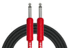 Kirlin IPCH241HRD6BK 6M gitaarkabel, rode jackplug en jackplug