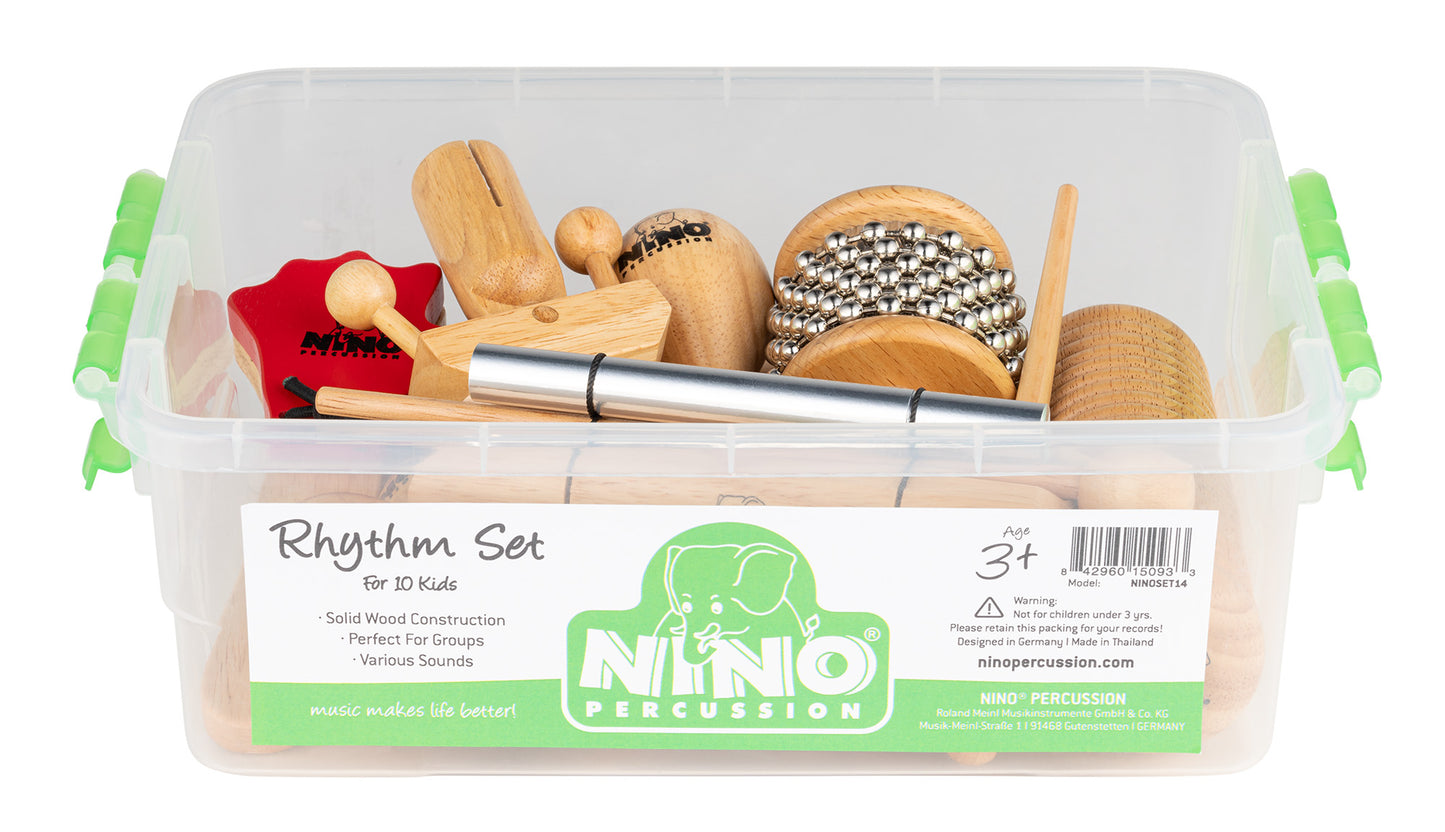 LOT NINO 10 PERCUSSIONS AVEC BOITE RANGEMENT