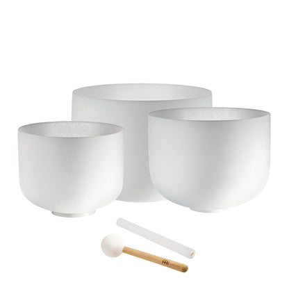 SET 3 SINGING BOWLS SONIC ENERGY CRYSTAL 432Hz / G4, E4, C4