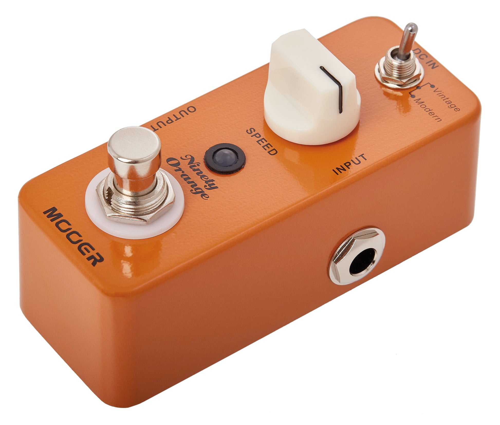 Pédale NINETY ORANGE, phaser analogique 2 modes (Vintage/Modern), boîtier métal, true bypass, orange
