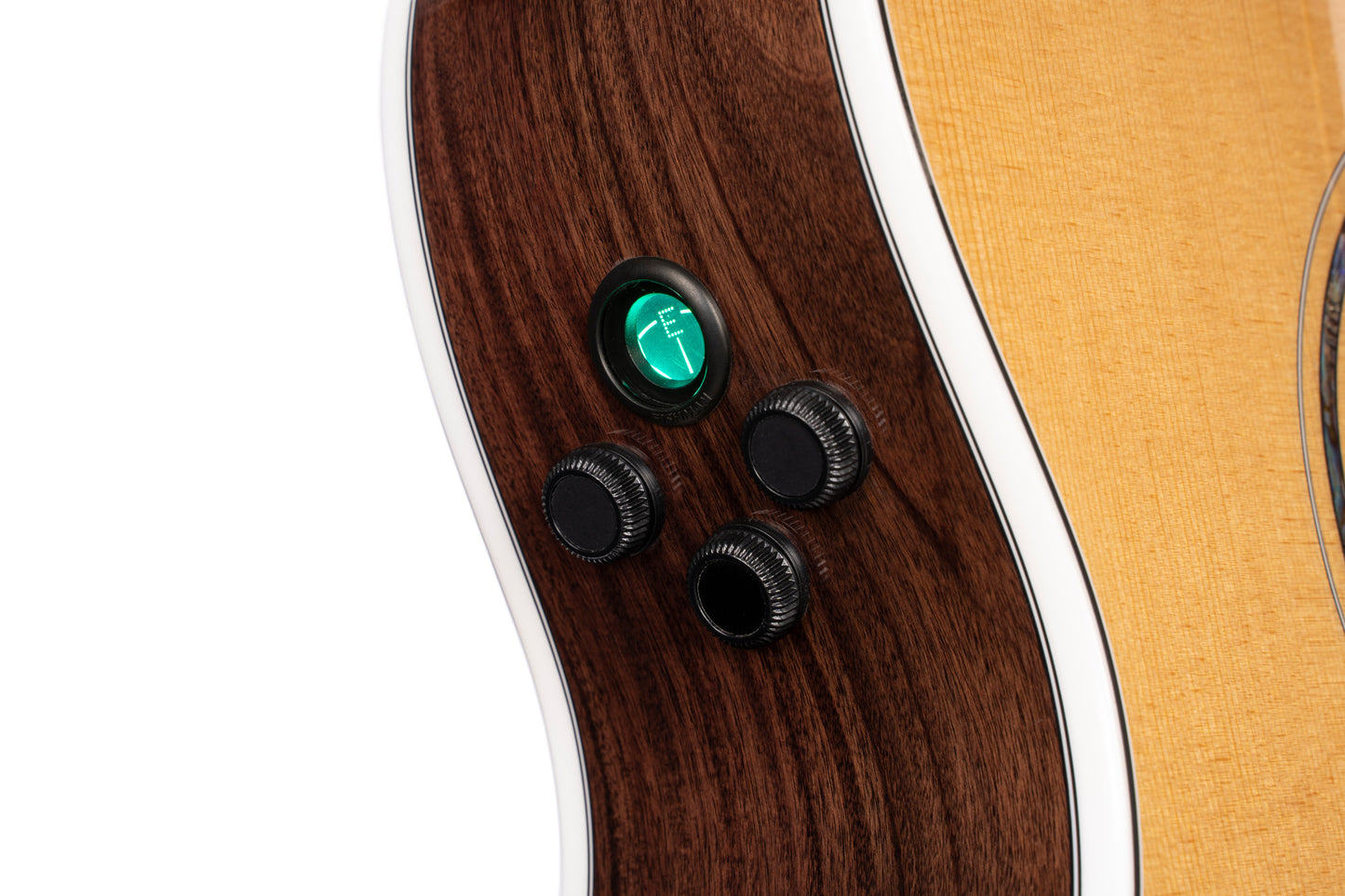 GOLD-OC8, forme Orchestra Model pan coupé, table épicéa Sitka massif, f/e pau ferro massif, EQ Fishman Flex Blend, naturel