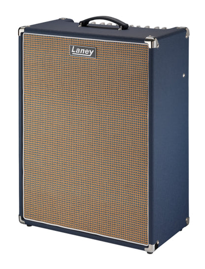 Ampli guitare électrique 60W, 2x HP 12" HH, 2 canaux, EQ 3 bandes, réverb, tremolo, chorus, boucle d'effet, 15.8 kg, bleu