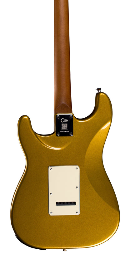 GTRS S800, corps tilleul, manche érable torréfié, touche palissandre, micros et processeur GTRS, gold