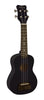 Kohala Soprano Ukulele Tiki Black Satin