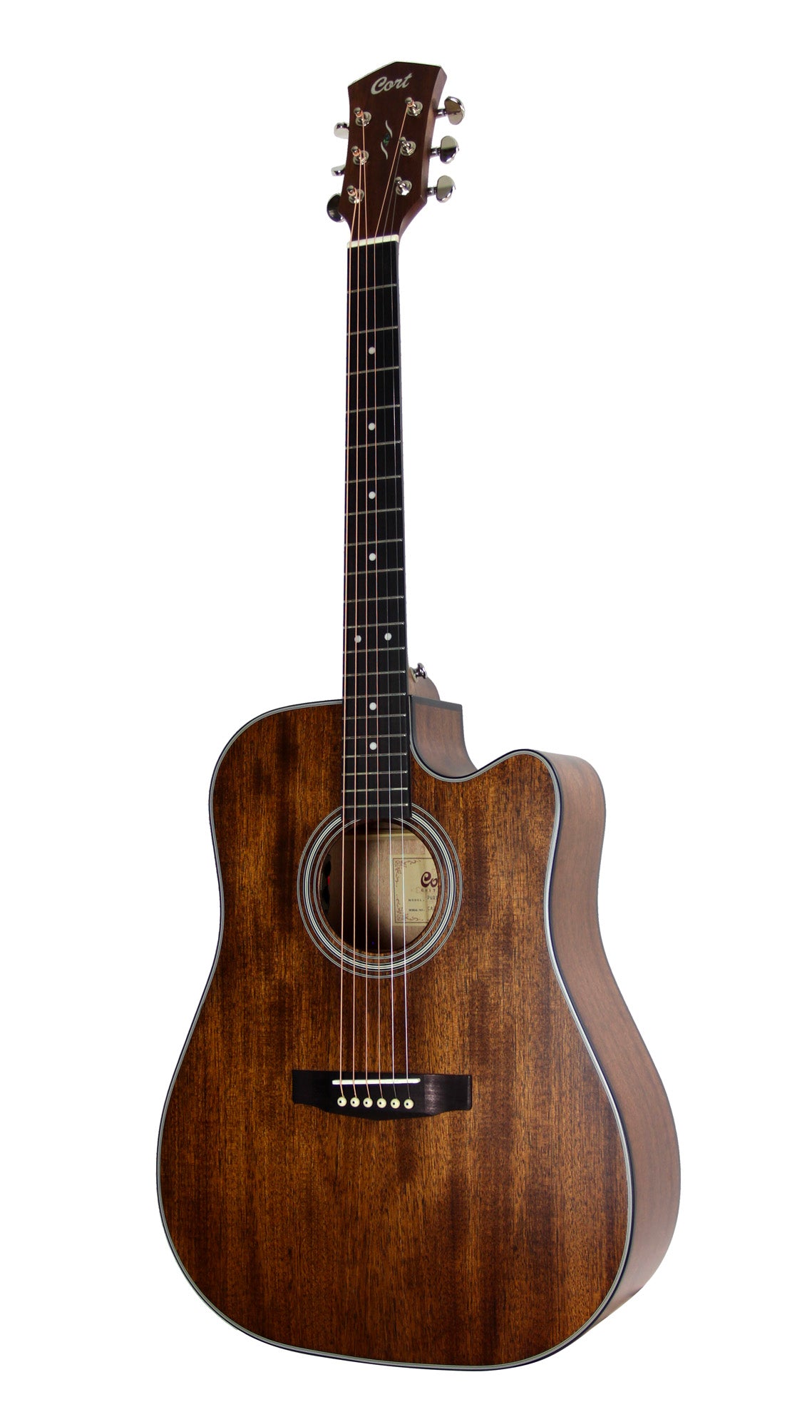 PURE-DCMF, forme Dreadnought pan coupé, table acajour massif, f/e acajou massif, EQ Fishman Sonitone, Naturel Satiné