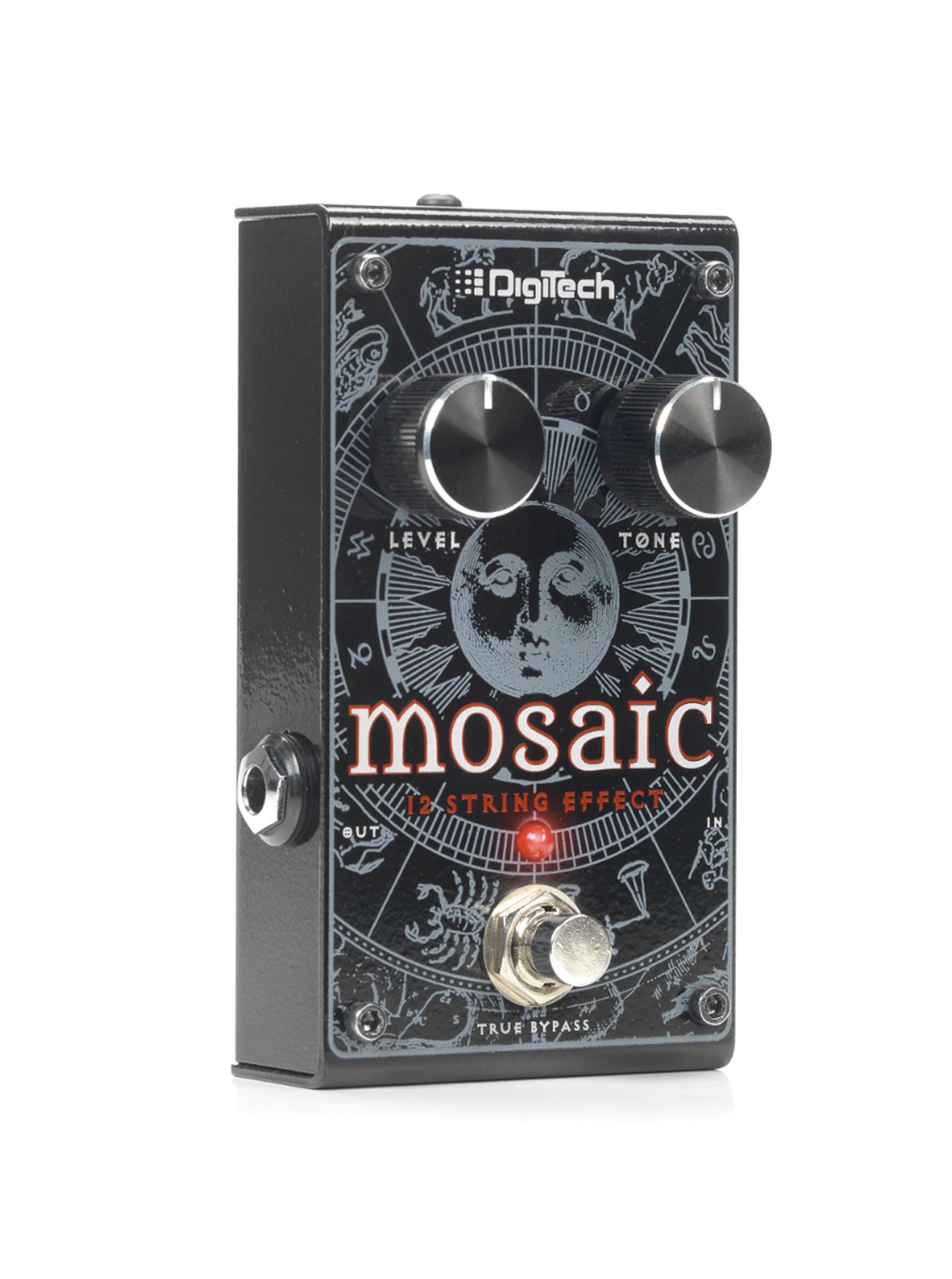 Pédale MOSAIC, pitch shifter polyphonique pour guitare, permet de créer le son d'une 12 cordes à partir d'une 6 cordes, noir